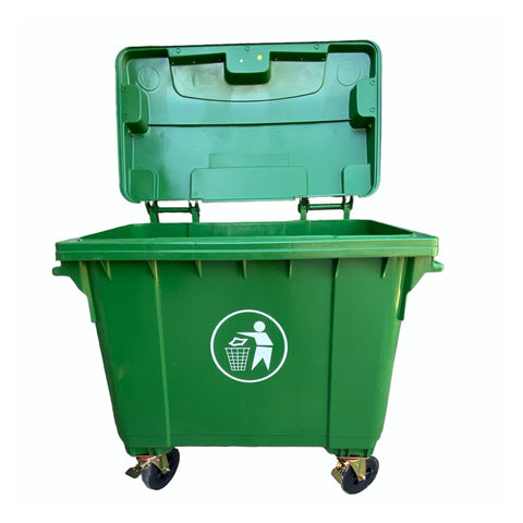 Contenedor de Basura 660 litros Verde HDPE Contenedor de Basura 660 litros Verde HDPE
