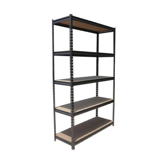 Estante Metálico Negro 180x120x45cm - 600KG: Organización Inteligente para Espacios Amplios