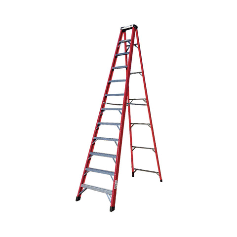 Escalera Tijera Fibra de Vidrio 12 Peldaños - Alto 3.6 m