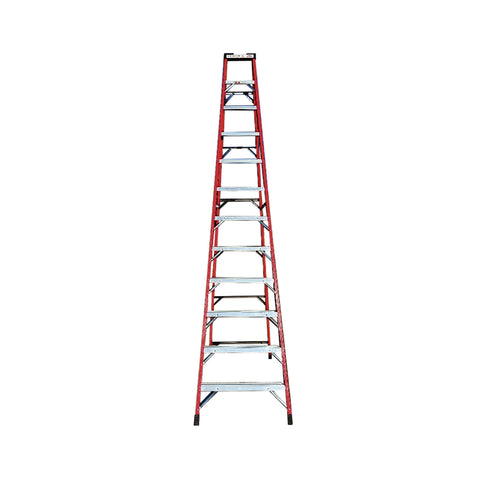 Escalera Tijera Fibra de Vidrio 12 Peldaños - Alto 3.6 m