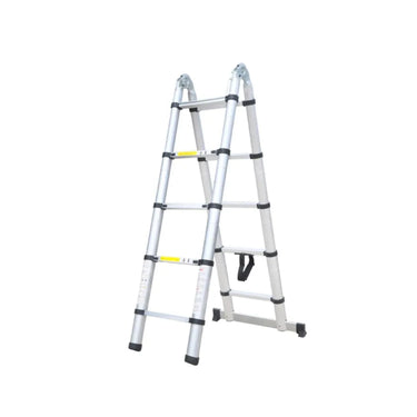 Escalera Telescópica Aluminio Plegable Multiuso 10 peldaños - 3.2m (1.6 + 1.6)