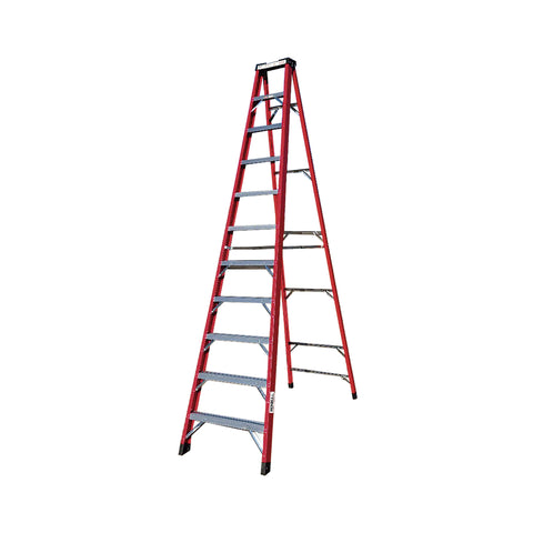 Escalera Tijera Fibra de Vidrio 11 Peldaños - Alto 3.3 m