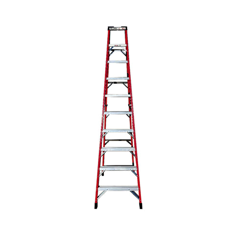Escalera Tijera Fibra de Vidrio 10 Peldaños - Alto 3.0 m