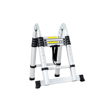 Escalera Telescópica Aluminio Plegable Multiuso 10 peldaños - 3.2m (1.6 + 1.6)