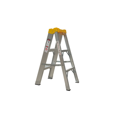 Escalera Tijera Aluminio 3 Peldaños - Alto 0.9 m