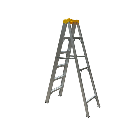 Escalera Tijera Aluminio 6 Peldaños - Alto 1.87 m