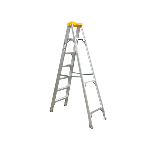 Escalera Tijera Aluminio 7 Peldaños - Alto 2.1 m
