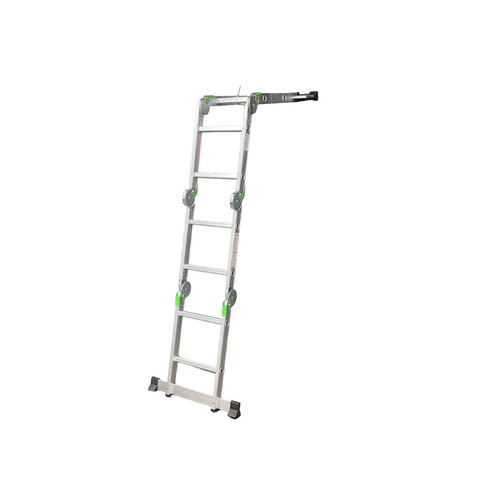Escalera Articulada 8 Peldaños Multiuso Aluminio 4x2 - 2.38 m