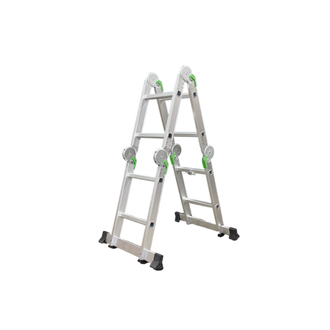 Escalera Articulada 8 Peldaños Multiuso Aluminio 4x2 - 2.38 m
