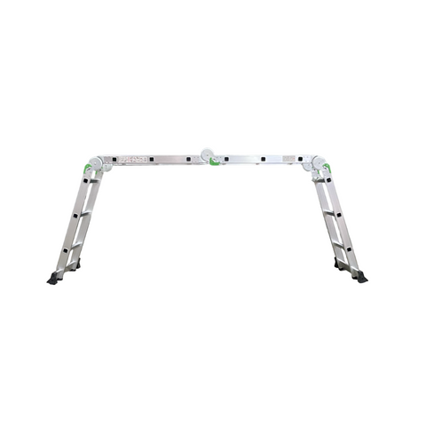 Escalera Articulada 12 Peldaños Multiuso Aluminio 4x3 -  3.46 m