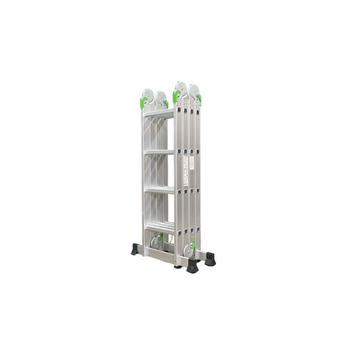 Escalera Articulada 16 Peldaños Multiuso Aluminio 4x4 - 4.56 m