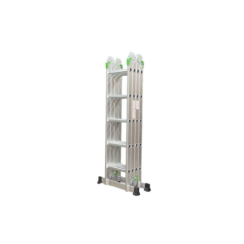 Escalera Articulada 20 Peldaños Multiuso Aluminio 4x5 - 5.64 m