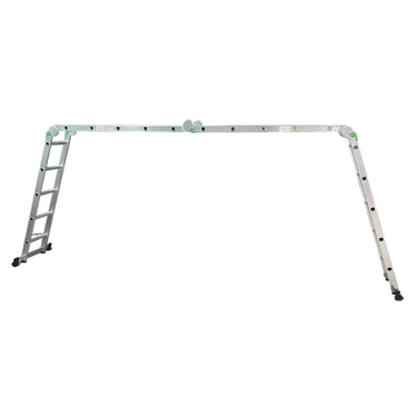 Escalera Articulada 20 Peldaños Multiuso Aluminio 4x5 - 5.64 m