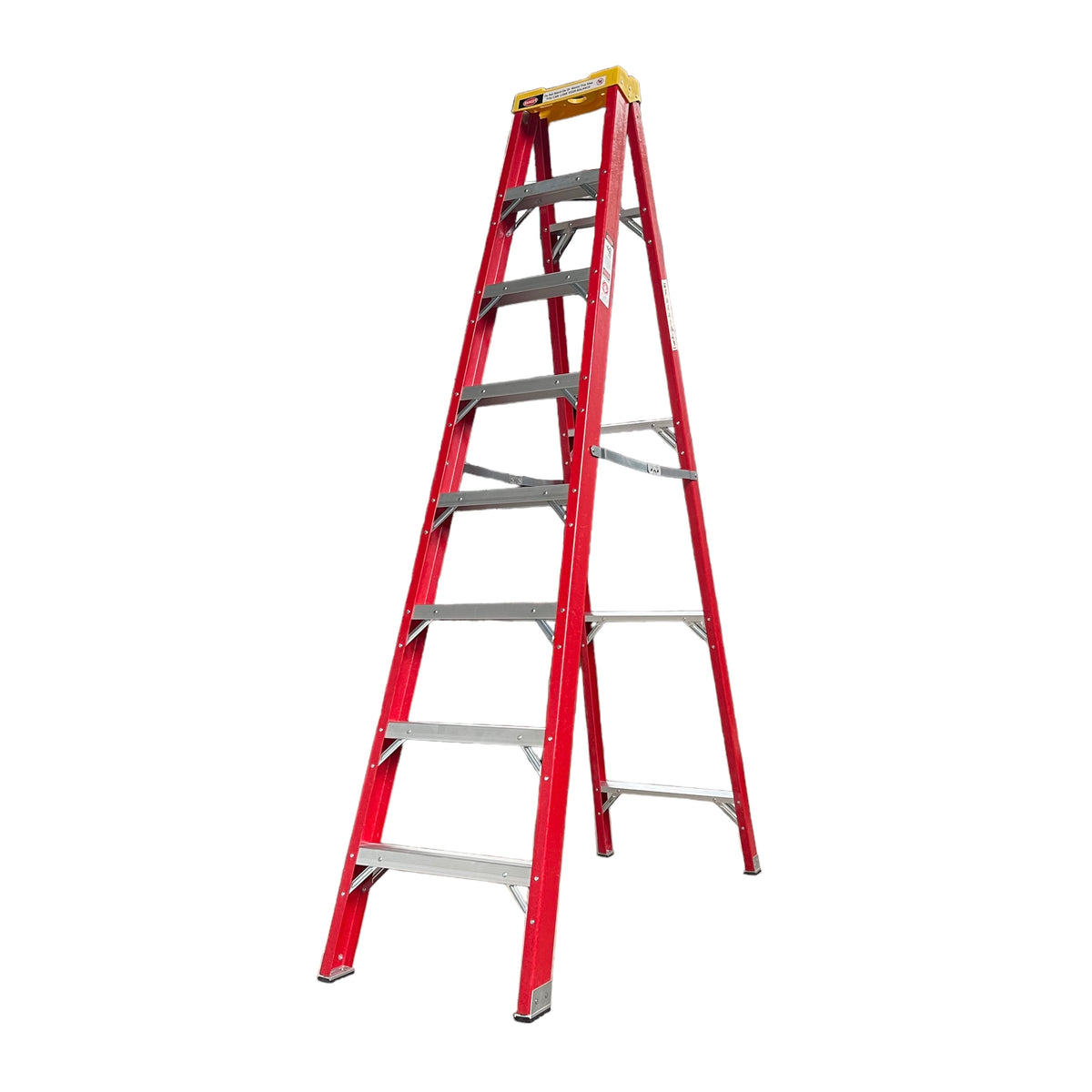 Escalera Tijera Fibra de Vidrio 8 Peldaños - Alto 2.4 m