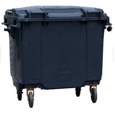 Contenedor de Basura 660 litros Negro HDPE