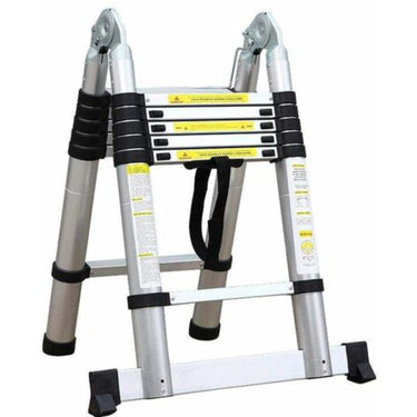 Escalera Telescópica Aluminio Plegable Multiuso 12 peldaños - 3.8m (1.9 + 1.9)