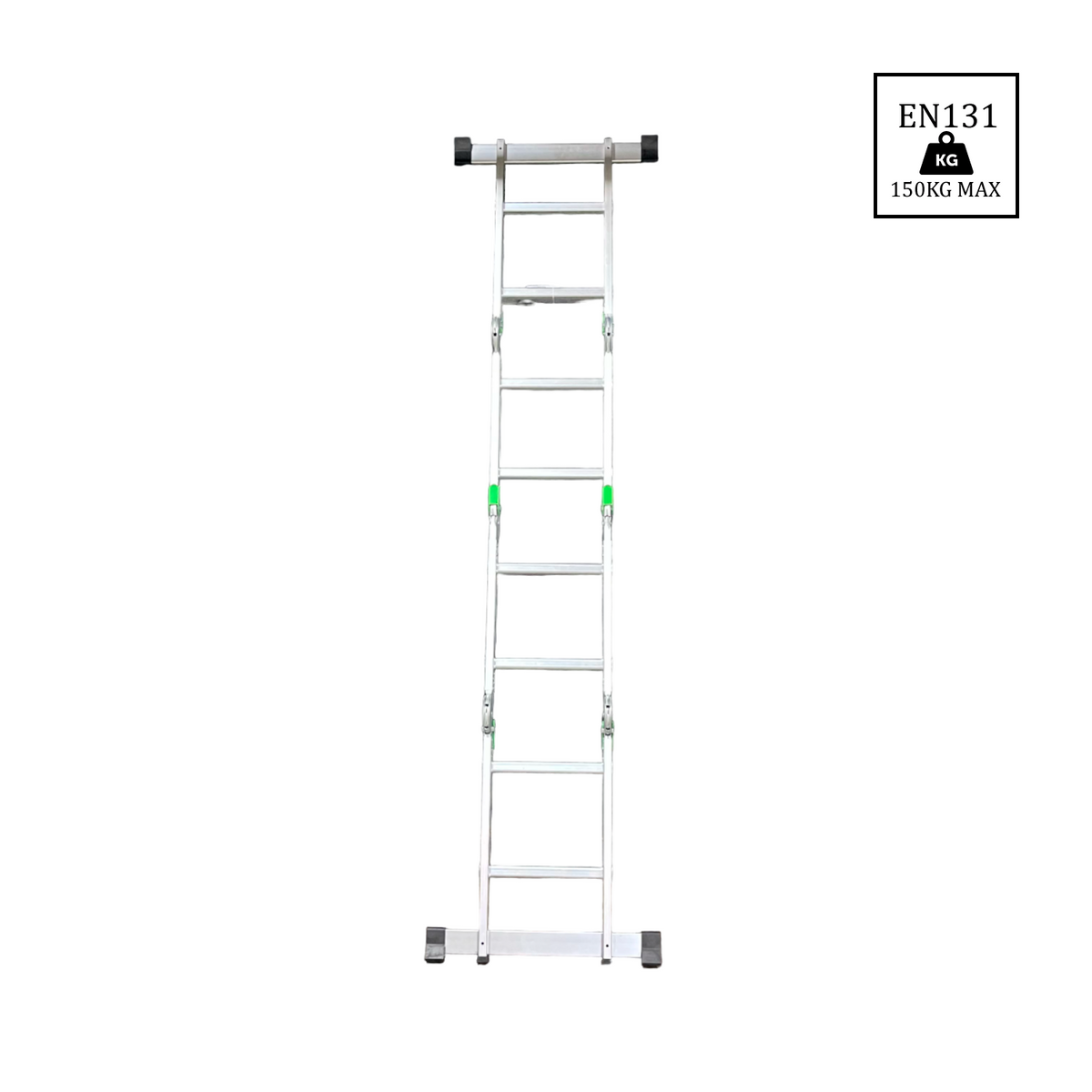 Escalera Articulada 8 Peldaños Multiuso Aluminio 4x2 - 2.38 m