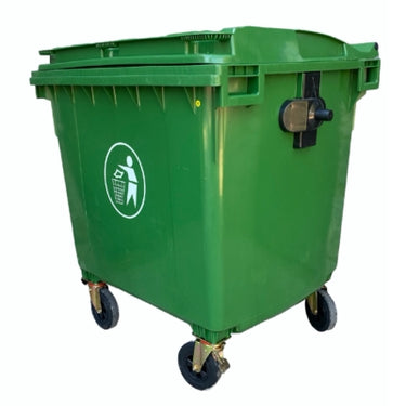 Contenedor de Basura 1100 litros Verde HDPE