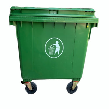 Contenedor de Basura 1100 litros Verde HDPE