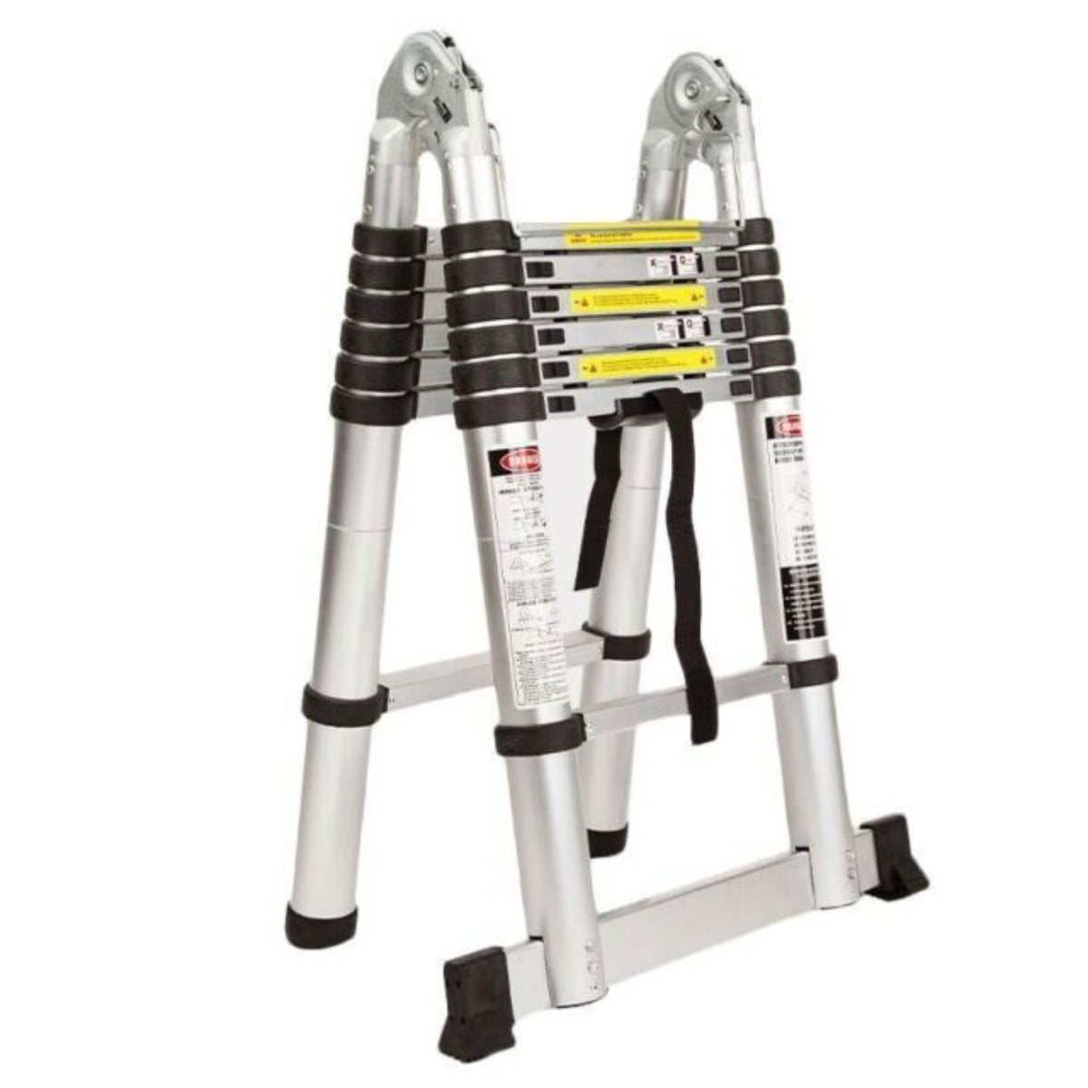 Escalera Telescópica Aluminio Plegable Multiuso 14 peldaños - 4.4m (2.2 + 2.2)